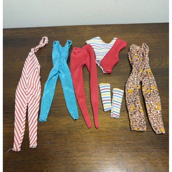 Barbie Other - Vintage Mixed Lot Barbie (style) Clothes 80s 90s Workout Leotard Leg Warmers